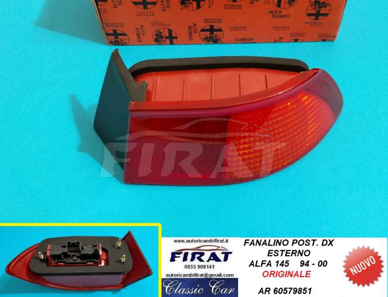 FANALINO ALFA 145 94-00 POST.DX EST. (60579851)